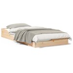 vidaXL Cadre de lit surélevé Marron 75 x 190 cm Bois massif en pin