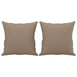 vidaXL Canapé 2 places avec oreillers cappuccino 140 cm similicuir