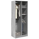 vidaXL Garde-robe sonoma gris 80x50x200 cm bois d'ingénierie