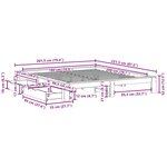 vidaXL Cadre de lit sans matelas cire marron 180x200cm bois pin massif