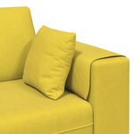 vidaXL Canapé en velours avec coussin avec oreiller Jaune 210 cm Velours
