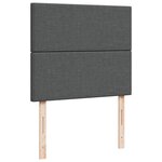 vidaXL Sommier à lattes de lit avec matelas Gris foncé 120x200cm Tissu
