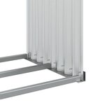 vidaXL Porte-bûches argenté 120x45x140 cm acier galvanisé