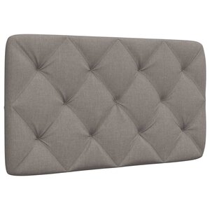 vidaXL Coussin de tête de lit taupe 90 cm tissu