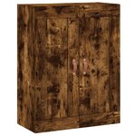 vidaXL Buffet haut Chêne fumé 69 5x34x180 cm Bois d'ingénierie