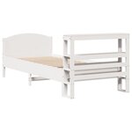 vidaXL Cadre de lit sans matelas blanc 90x190 cm bois de pin massif