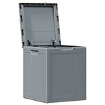 vidaXL Boîte de rangement de jardin 90 L Gris PP aspect bois