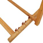 vidaXL Chaise pliable de plage bois d'eucalyptus solide et tissu noir