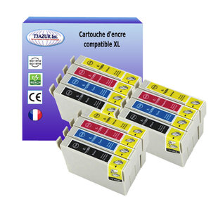 12 Cartouches Compatibles avec Epson T0711 / T0712 / T0712 / T0714  - T3AZUR
