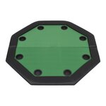 vidaXL Table de poker pliable pour 8 joueurs 2 plis Octogonale Vert