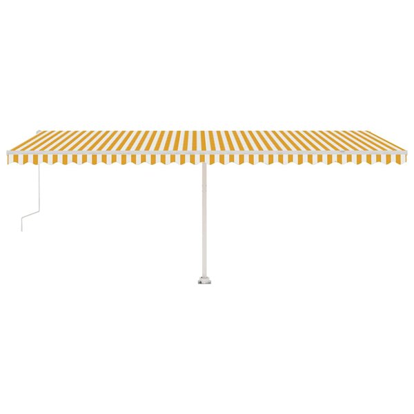 vidaXL Auvent automatique sur pied 600x300 cm Jaune/Blanc