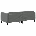 vidaXL Lit de repos sans matelas gris foncé 90x200 cm tissu