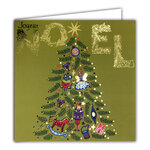 Carte Joyeux Noël avec Enveloppe Blanche 15x15cm