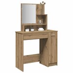 vidaXL Coiffeuse avec miroir chêne artisanal 86 5x35x136 cm