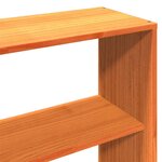 vidaXL Lit bibliothèque sans matelas cire marron 200x200 cm pin massif