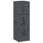 vidaXL Porte-parapluie Anthracite 15 5 x 15 5 x 49 cm Métal