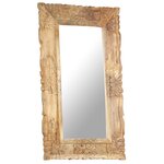 vidaXL Miroir 80x50 cm Bois de manguier massif