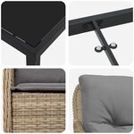 vidaXL Ensemble de salle à manger pour jardin 9 Pièces Beige polyrotin