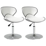 vidaXL Chaises à manger lot de 2 blanc similicuir
