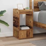 vidaXL Table d'appoint Bois ancien 30 x 30 x 56 cm Bois d'ingénierie