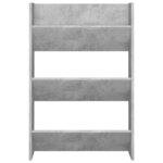vidaXL Armoire à chaussures murale Gris béton 60x18x90 cm Aggloméré