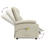 vidaXL Fauteuil de massage Crème Velours