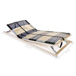 vidaXL Sommiers à lattes sans matelas 2 Pièces avec 42 lattes 70x200 cm