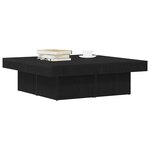 vidaXL Table basse Chêne noir 90 x 90 x 28 cm Bois d'ingénierie