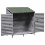 vidaXL Abri de jardin Gris 106 x 56 x 113 5 cm Bois de Sapin Massif