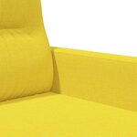 vidaXL Canapé à 2 places Jaune clair 140 cm Tissu