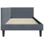 vidaXL Cadre de lit d'angle Autre Gris foncé 80 x 200 cm