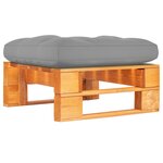 vidaXL Pouf palette de jardin marron miel bois de pin imprégné