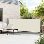 vidaXL Auvent latéral rétractable de patio 140x600 cm Crème