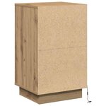 vidaXL Cabinet de chevet avec LED Chêne artisan 39x34.5x65 cm Bois d'ingénierie