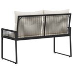 vidaXL Banc extérieur 2 -Seater 4 pc 110 x 59 x 82 cm polyrotin