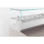 Saladette a poser vitrée pour pizza - gn 1/4 - combisteel - r600a - rvs aisi 2011400 mm6 x gn 1/4 2000x335x435mm