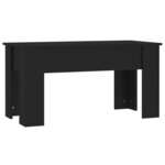 vidaXL Table basse noir 101x49x52 cm bois d'ingénierie