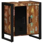 vidaXL Ensemble de mobilier de salle de bain avec étagère avec stockage avec porte 4 Pièces