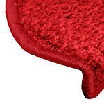 vidaXL Tapis d'escalier 15 pièces 65 x 21 x 4 cm Rouge Demi-rond Grand