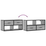 vidaXL Meuble TV sonoma gris 80x31x39 5 cm bois d'ingénierie et métal