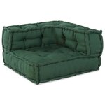 vidaXL Canapé modulaire 4 Pièces Vert tissu