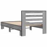vidaXL Cadre de lit sans matelas sonoma gris 75x190 cm