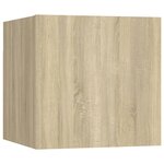 vidaXL Tables de chevet 2Pièces Chêne sonoma 30 5x30x30cm Bois ingénierie