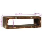 vidaXL Meuble TV Multicolore 80x30x25 cm en bois massif récupéré