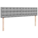VidaXL Cadre de lit ottoman avec matelas gris clair 200x200 cm tissu