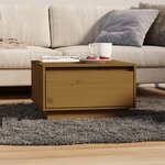 vidaXL Table basse Marron miel 55x56x32 cm Bois massif de pin