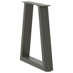 vidaXL Pieds de table basse en forme de V 2 pièces Anthracite 28 x (42-43 3) cm Acier