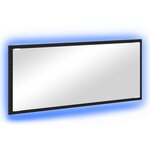 vidaXL Miroir salle de bain Chêne noir Verre  MDF Grand Miroir
