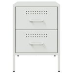 vidaXL Table de chevet blanc 36x39x50 5 cm acier