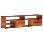 vidaXL Meuble TV 140x30x35 cm Bois d'acacia massif